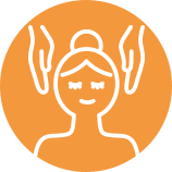 オールハンドだからこそ、細部の筋肉の疲労をとり血液とリンパの流れを促進します。至福のひと時をお過ごしください。